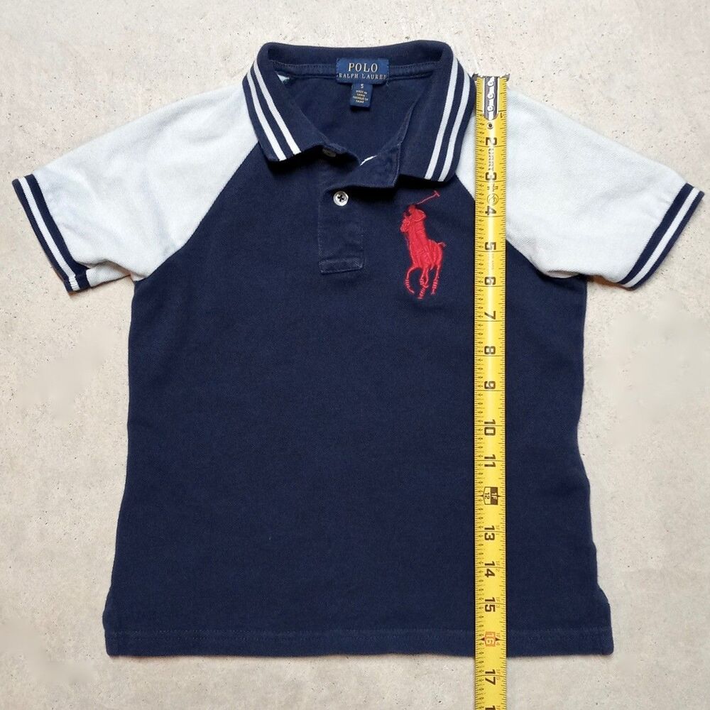 Polo Ralph Lauren Athletic Club Kids Big Pony Shirt Youth Boys Size 5 - Picture 8 of 9